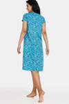 Zivame Halloween Knit Poly Mid Length Nightdress - Fjord Blue — thumbnail 3